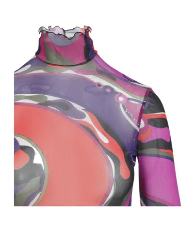 Pucci Orchid Print Dress In Multi