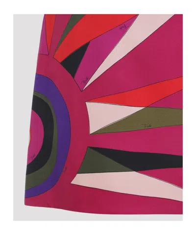 Pucci High Waist Mini Skirt With Graphic Print In Multi