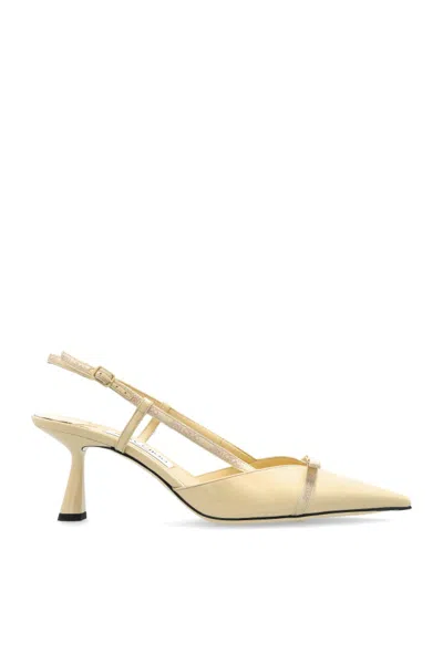Jimmy Choo Pointed High-heeled Sandals In Yellow