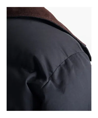 Prada Cropped Compact Poplin Down Jacket In Black