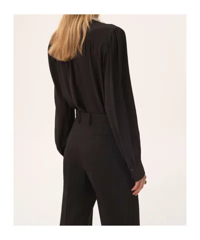 Chloé Blouse With Ruffles In Crepe De Chine And Lace Clothing In Black