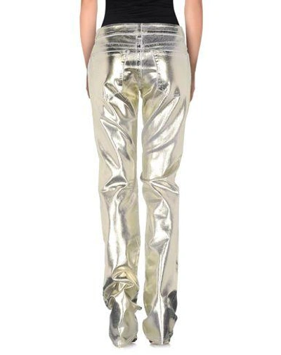 Shop Blumarine Denim Pants In Platinum
