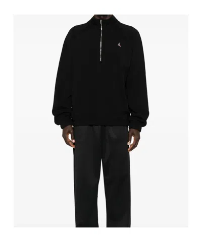 Roa Logo 490gsm Heavy Half Zip Clothing In Black