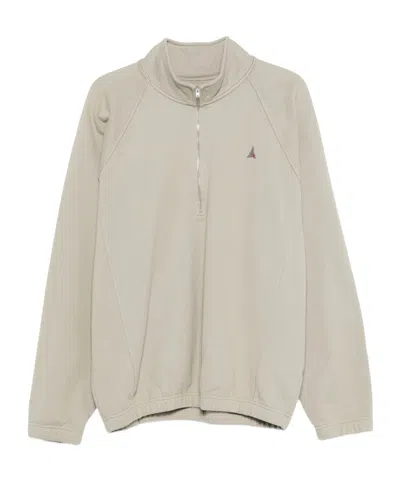 Roa Logo 490gsm Heavy Half Zip Clothing In Neutral