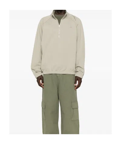 Roa Logo 490gsm Heavy Half Zip Clothing In Neutral