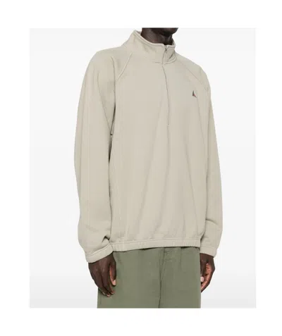 Roa Logo 490gsm Heavy Half Zip Clothing In Neutral