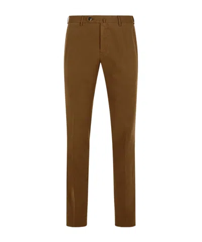 Pt01 Belt Loop Casual Pants In Brown