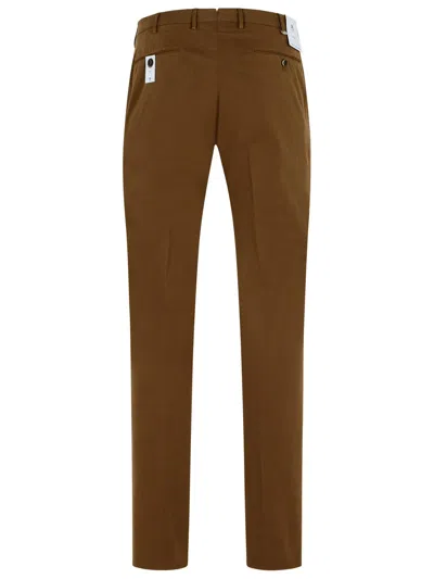 Pt01 Belt Loop Casual Pants In Brown