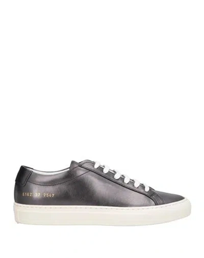 Common Projects Woman By  Woman Sneakers Black Size 8 Leather In Black