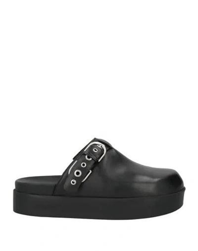 Rag & Bone Round Toe Mules In Black