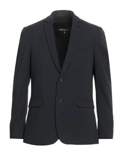 Patrizia Pepe Man Blazer Navy Size 36 Polyester, Wool, Elastane In Blue