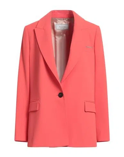Peserico Woman Blazer Coral Size 6 Polyester In Red