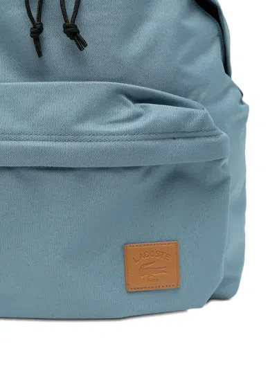Lacoste Logo-patch Backpack In Blue