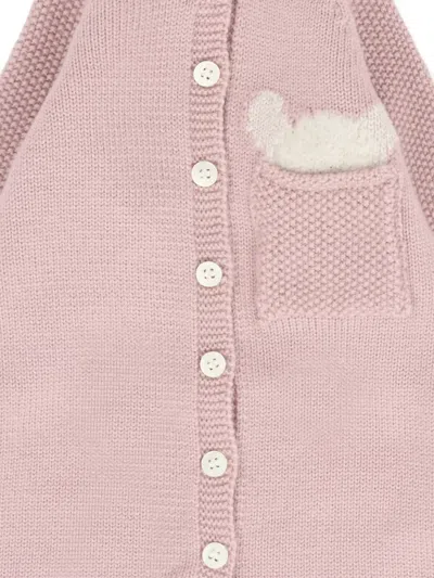 Gensami Button-fastening Knitted Romper In Pink