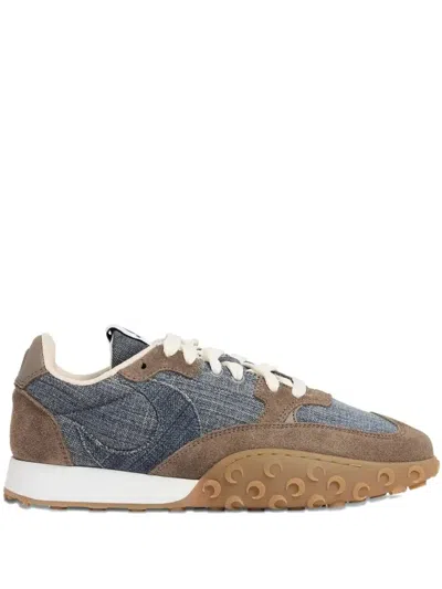 Marine Serre Regenerated Denim Low-top Sneakers In Gray