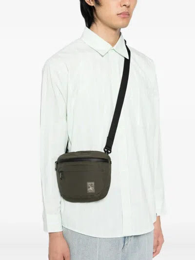 Agnès B. Logo-patched Messenger Bag In Green