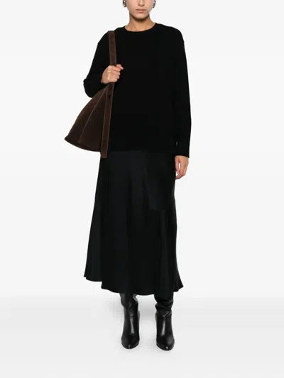 侧开衩羊绒毛衣