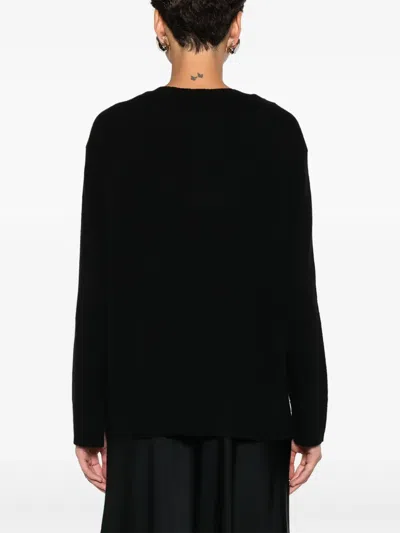 侧开衩羊绒毛衣