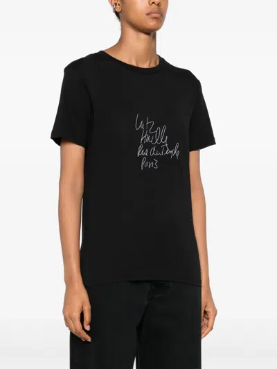 Lutz Huelle Script T-shirt In Black