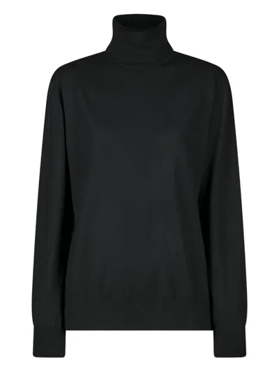 Dries Van Noten Wool Turtleneck Sweater In Black
