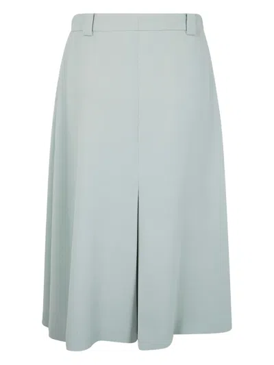 N°21 Crepe Sable Midi Skirt In Green