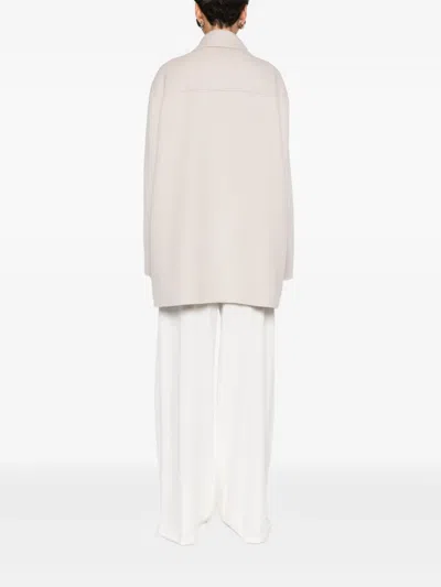 Iris Von Arnim Wool-cashmere Double-breasted Coat In Neutral