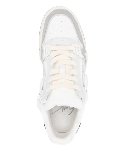 Giuseppe Zanotti Zip-detail Leather Sneakers In White