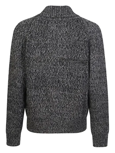 Altea Wool Double-breasted Cardigan In Gray