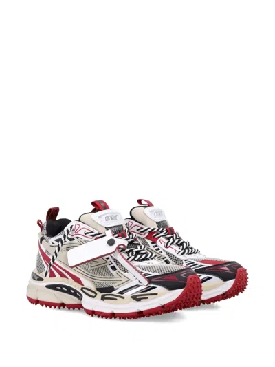 Off-white Sneakers With Mesh Upper And Rubber Sole In Multi