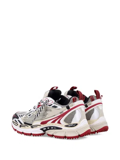 Off-white Sneakers With Mesh Upper And Rubber Sole In Multi