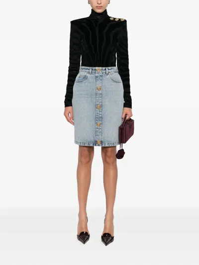 Balmain Zebra-print Top In Black