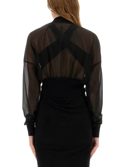 Rickowenslilies Black Polyester Wool Jacket In Black
