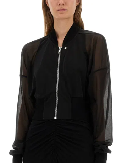 Rickowenslilies Black Polyester Wool Jacket In Black