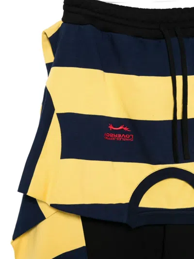 Charles Jeffrey Loverboy Stripe-overlay Track Pants In Black