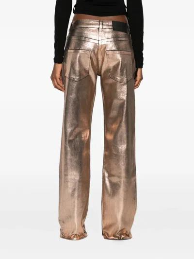 Ottolinger Metallic-panel Jeans In Pink