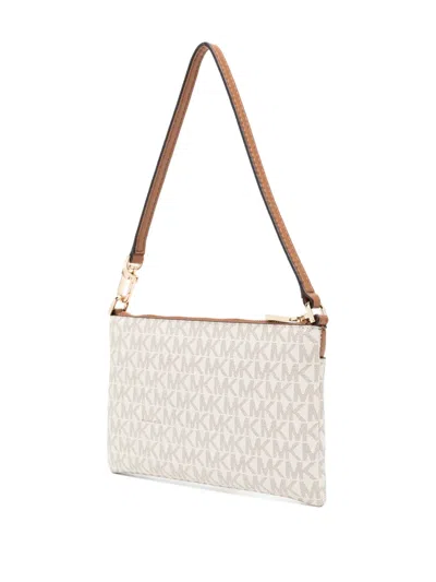 Michael Kors Jet Set Small Top Zip Convertible Wristlet In Brown