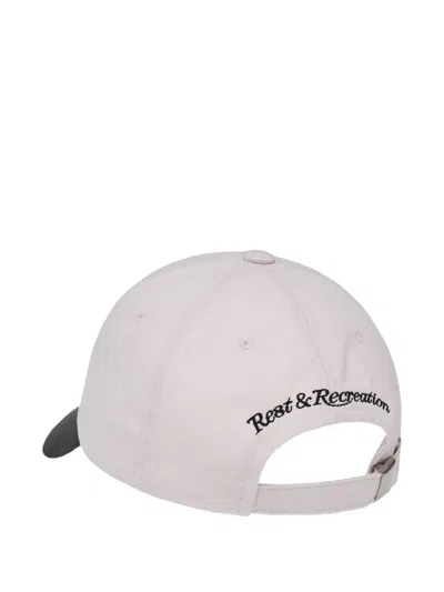 Rest&recreation Logo-embroidered Two-tone Cap In Black