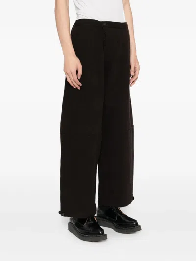Jan-jan Van Essche Ridged Trousers In Brown