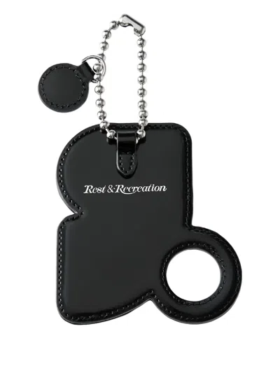 Rest&recreation Mirror-embellished Keyring In Black