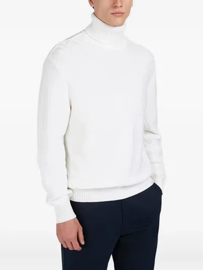 Paul & Shark Soft Cool Touch Wool Turtleneck In White