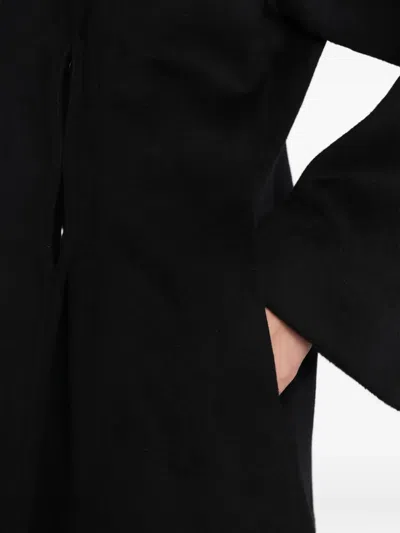 Entire Studios Wrap-front Double-breasted Coat In Black