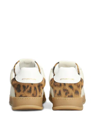 Stkn Leopard-panel Sneakers In Neutral