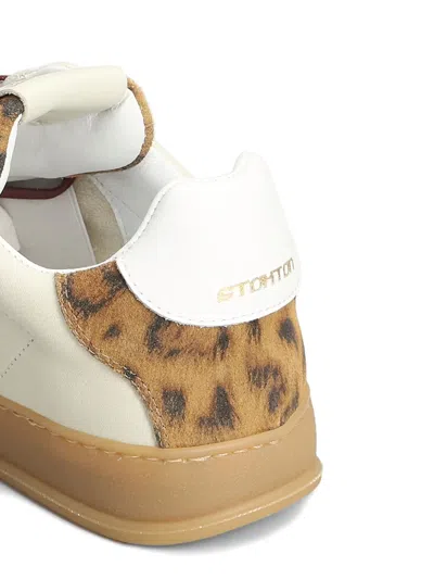 Stkn Leopard-panel Sneakers In Neutral