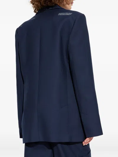 Off-white Logo-patch Single-breasted Blazer In Multi