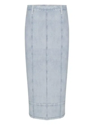 Rag & Bone Miramar Midi Pencil Skirt In Blue