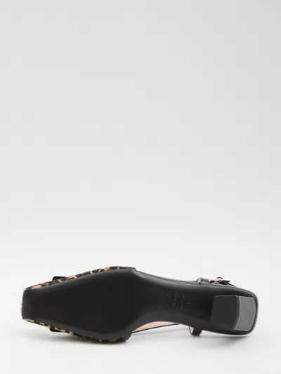 Roger Vivier Belle Vivier 45 Patent Leather-trimmed Leopard-print Pony Hair Slingback Pumps In Animal Print
