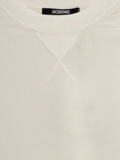 Jacquemus Embroidered-detail Crew Neck Jumper In Neutral