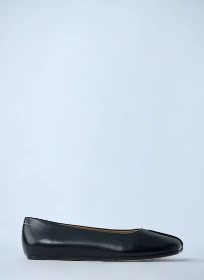 Mm6 Maison Margiela Mm6 By Maison Margiela Black Leather Ballet Flats