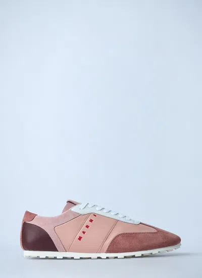 Marni Leather Sneaker In Pink
