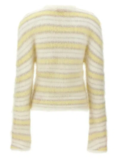 Marni Cozy Crewneck Sweater Shoulder Detail In Yellow